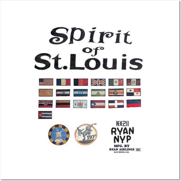 Spirit Of St Louis Paint Scheme Aviation History Series Wall Art by DesignedForFlight